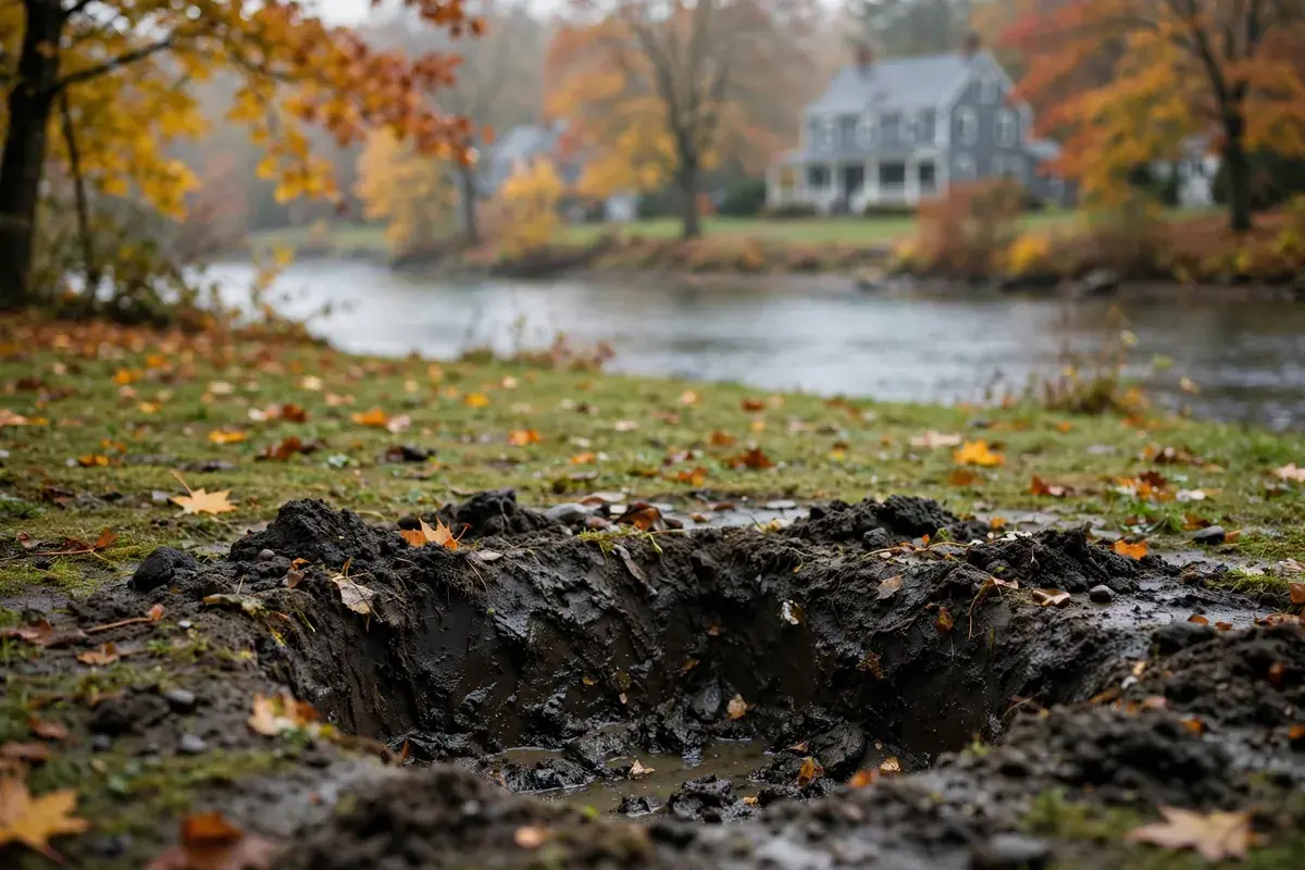 River-valley ground — illustration of conditions relevant to sewer work in Pine Meadow
